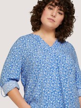 Bluse mit LENZING™ ECOVERO™ und Faltendetail - Frauen - blue flowers and dots Bluse mit LENZING™ ECOVERO™ und Faltendetail - Frauen - blue flowers and dots - 9 - My True Me
