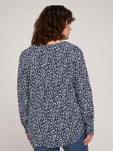 Bluse mit LENZING™ ECOVERO™ und Faltendetail - Frauen - navy flowers and dots Bluse mit LENZING™ ECOVERO™ und Faltendetail - Frauen - navy flowers and dots - 2 - My True Me