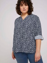 Bluse mit LENZING™ ECOVERO™ und Faltendetail - Frauen - navy flowers and dots Bluse mit LENZING™ ECOVERO™ und Faltendetail - Frauen - navy flowers and dots - 5 - My True Me