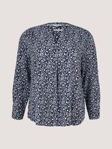 Bluse mit LENZING™ ECOVERO™ und Faltendetail - Frauen - navy flowers and dots Bluse mit LENZING™ ECOVERO™ und Faltendetail - Frauen - navy flowers and dots - 7 - My True Me