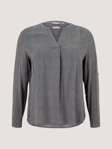 Curvy - Bluse mit LENZING™ ECOVERO™ und Faltendetail - Frauen - blue camel dot design Curvy - Bluse mit LENZING™ ECOVERO™ und Faltendetail - Frauen - blue camel dot design - 7 - My True Me