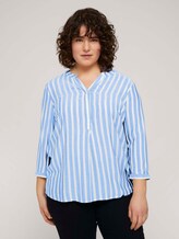 Gestreifte Henleybluse mit LENZING™ ECOVERO™ - Frauen - blue white vertical stripes Gestreifte Henleybluse mit LENZING™ ECOVERO™ - Frauen - blue white vertical stripes - 1 - My True Me