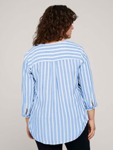 Gestreifte Henleybluse mit LENZING™ ECOVERO™ - Frauen - blue white vertical stripes Gestreifte Henleybluse mit LENZING™ ECOVERO™ - Frauen - blue white vertical stripes - 2 - My True Me