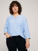 Gestreifte Henleybluse mit LENZING™ ECOVERO™ - Frauen - blue white vertical stripes Gestreifte Henleybluse mit LENZING™ ECOVERO™ - Frauen - blue white vertical stripes - 5 - My True Me