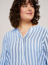 Gestreifte Henleybluse mit LENZING™ ECOVERO™ - Frauen - blue white vertical stripes Gestreifte Henleybluse mit LENZING™ ECOVERO™ - Frauen - blue white vertical stripes - 9 - My True Me