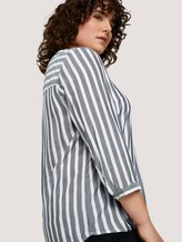 Gestreifte Henleybluse - Frauen - offwhite navy vertical stripe Gestreifte Henleybluse - Frauen - offwhite navy vertical stripe - 10 - My True Me