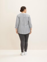 Gestreifte Henleybluse - Frauen - offwhite navy vertical stripe Gestreifte Henleybluse - Frauen - offwhite navy vertical stripe - 2 - My True Me