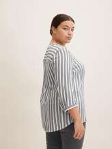 Gestreifte Henleybluse - Frauen - offwhite navy vertical stripe Gestreifte Henleybluse - Frauen - offwhite navy vertical stripe - 5 - My True Me