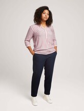 Curvy - Gestreifte Henleybluse mit LENZING™ ECOVERO™ - Frauen - light berry white stripe Curvy - Gestreifte Henleybluse mit LENZING™ ECOVERO™ - Frauen - light berry white stripe - 3 - My True Me