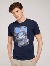 T-Shirt mit Bio-Baumwolle - Männer - Dark Blue T-Shirt mit Bio-Baumwolle - Männer - Dark Blue - 1 - TOM TAILOR