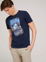 T-Shirt mit Bio-Baumwolle - Männer - Dark Blue T-Shirt mit Bio-Baumwolle - Männer - Dark Blue - 5 - TOM TAILOR