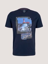 T-Shirt mit Bio-Baumwolle - Männer - Dark Blue T-Shirt mit Bio-Baumwolle - Männer - Dark Blue - 7 - TOM TAILOR