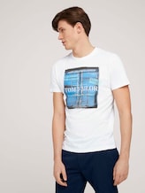 T-Shirt mit Bio-Baumwolle - Männer - Off White T-Shirt mit Bio-Baumwolle - Männer - Off White - 1 - TOM TAILOR