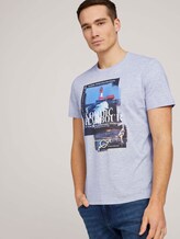 T-Shirt mit Bio-Baumwolle - Männer - Light Stone Grey Melange T-Shirt mit Bio-Baumwolle - Männer - Light Stone Grey Melange - 5 - TOM TAILOR