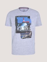 T-Shirt mit Bio-Baumwolle - Männer - Light Stone Grey Melange T-Shirt mit Bio-Baumwolle - Männer - Light Stone Grey Melange - 7 - TOM TAILOR