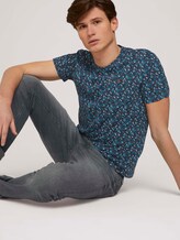 gemustertes T-Shirt mit Bio-Baumwolle - Männer - navy base blue shades design gemustertes T-Shirt mit Bio-Baumwolle - Männer - navy base blue shades design - 5 - TOM TAILOR