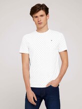 gemustertes T-Shirt mit Bio-Baumwolle - Männer - white base blue element design gemustertes T-Shirt mit Bio-Baumwolle - Männer - white base blue element design - 1 - TOM TAILOR