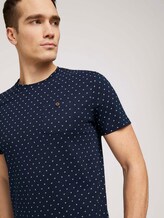 gemustertes T-Shirt mit Bio-Baumwolle - Männer - navy base white element design gemustertes T-Shirt mit Bio-Baumwolle - Männer - navy base white element design - 9 - TOM TAILOR