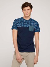 gemustertes T-Shirt mit Bio-Baumwolle - Männer - navy base blue shades design gemustertes T-Shirt mit Bio-Baumwolle - Männer - navy base blue shades design - 1 - TOM TAILOR