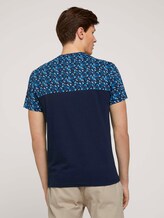gemustertes T-Shirt mit Bio-Baumwolle - Männer - navy base blue shades design gemustertes T-Shirt mit Bio-Baumwolle - Männer - navy base blue shades design - 2 - TOM TAILOR