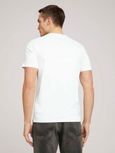 gemustertes T-Shirt mit Bio-Baumwolle - Männer - white base blue element design gemustertes T-Shirt mit Bio-Baumwolle - Männer - white base blue element design - 2 - TOM TAILOR