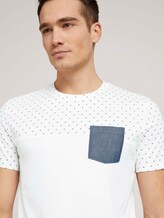 gemustertes T-Shirt mit Bio-Baumwolle - Männer - white base blue element design gemustertes T-Shirt mit Bio-Baumwolle - Männer - white base blue element design - 9 - TOM TAILOR