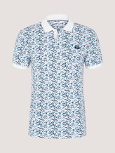 gemustertes Poloshirt mit Bio-Baumwolle - Männer - white base blue shades design gemustertes Poloshirt mit Bio-Baumwolle - Männer - white base blue shades design - 7 - TOM TAILOR
