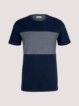 Tshirt mit gestreiftem Einsatz - Männer - Dark Blue Tshirt mit gestreiftem Einsatz - Männer - Dark Blue - 7 - TOM TAILOR