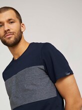 Tshirt mit gestreiftem Einsatz - Männer - Dark Blue Tshirt mit gestreiftem Einsatz - Männer - Dark Blue - 9 - TOM TAILOR