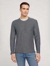 gestreiftes Langarmshirt - Männer - Dark Blue gestreiftes Langarmshirt - Männer - Dark Blue - 1 - TOM TAILOR