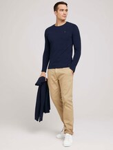 Langarmshirt mit Bio-Baumwolle - Männer - Dark Blue Langarmshirt mit Bio-Baumwolle - Männer - Dark Blue - 3 - TOM TAILOR