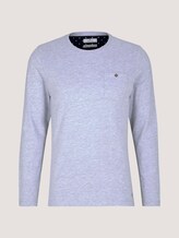 Langarmshirt mit Bio-Baumwolle - Männer - Light Stone Grey Melange Langarmshirt mit Bio-Baumwolle - Männer - Light Stone Grey Melange - 7 - TOM TAILOR