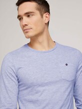 Langarmshirt mit Bio-Baumwolle - Männer - Light Stone Grey Melange Langarmshirt mit Bio-Baumwolle - Männer - Light Stone Grey Melange - 9 - TOM TAILOR