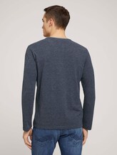 Langarmshirt mit Henleyausschnitt - Männer - Dark Blue Langarmshirt mit Henleyausschnitt - Männer - Dark Blue - 2 - TOM TAILOR