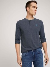 Langarmshirt mit Henleyausschnitt - Männer - Dark Blue Langarmshirt mit Henleyausschnitt - Männer - Dark Blue - 5 - TOM TAILOR