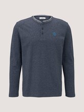 Langarmshirt mit Henleyausschnitt - Männer - Dark Blue Langarmshirt mit Henleyausschnitt - Männer - Dark Blue - 7 - TOM TAILOR