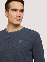 Langarmshirt mit Henleyausschnitt - Männer - Dark Blue Langarmshirt mit Henleyausschnitt - Männer - Dark Blue - 9 - TOM TAILOR