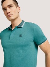 Poloshirt mit Logoprint - Männer - dusty aqua Poloshirt mit Logoprint - Männer - dusty aqua - 9 - TOM TAILOR