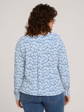 Bluse mit Faltendetails - Frauen - blue aquarelle dots Bluse mit Faltendetails - Frauen - blue aquarelle dots - 2 - My True Me