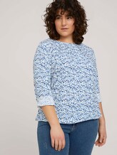 Bluse mit Faltendetails - Frauen - blue aquarelle dots Bluse mit Faltendetails - Frauen - blue aquarelle dots - 5 - My True Me