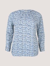 Bluse mit Faltendetails - Frauen - blue aquarelle dots Bluse mit Faltendetails - Frauen - blue aquarelle dots - 7 - My True Me