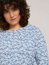 Bluse mit Faltendetails - Frauen - blue aquarelle dots Bluse mit Faltendetails - Frauen - blue aquarelle dots - 9 - My True Me