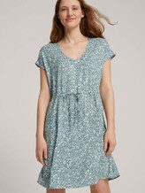 Mini-Kleid mit Rückendetail - Frauen - mineral blue flower print Mini-Kleid mit Rückendetail - Frauen - mineral blue flower print - 5 - TOM TAILOR Denim