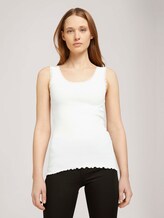 geripptes Top - Frauen - Gardenia White geripptes Top - Frauen - Gardenia White - 1 - TOM TAILOR Denim