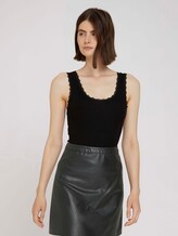 geripptes Top - Frauen - deep black geripptes Top - Frauen - deep black - 1 - TOM TAILOR Denim