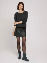 geripptes Top - Frauen - deep black geripptes Top - Frauen - deep black - 3 - TOM TAILOR Denim