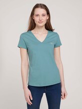 T-Shirt mit Bio-Baumwolle - Frauen - Mineral Stone Blue T-Shirt mit Bio-Baumwolle - Frauen - Mineral Stone Blue - 1 - TOM TAILOR Denim