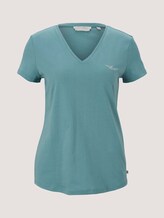 T-Shirt mit Bio-Baumwolle - Frauen - Mineral Stone Blue T-Shirt mit Bio-Baumwolle - Frauen - Mineral Stone Blue - 7 - TOM TAILOR Denim