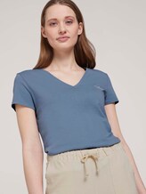 Tshirt mit Stickerei - Frauen - soft mid blue Tshirt mit Stickerei - Frauen - soft mid blue - 5 - TOM TAILOR Denim