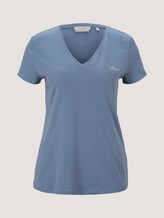 Tshirt mit Stickerei - Frauen - soft mid blue Tshirt mit Stickerei - Frauen - soft mid blue - 7 - TOM TAILOR Denim